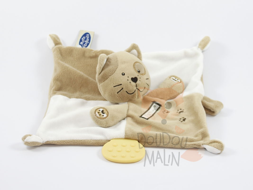  baby comforter cat brown white ptit miaou 